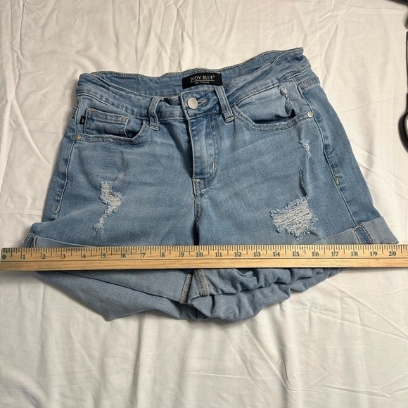 Judy Blue Distressed Denim Stretch Shorts, Size Small - Picture 7 of 12